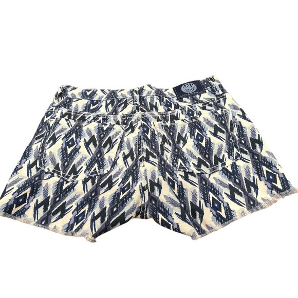 Rock & Republic Women's Lolita Aztec Print Frayed Hem Denim Shorts Size 2 EUC - Picture 4 of 6